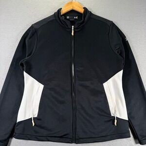 Under Armour Loose Fit Black‎ White Track Jacket Zip Athleisure Women's Medium